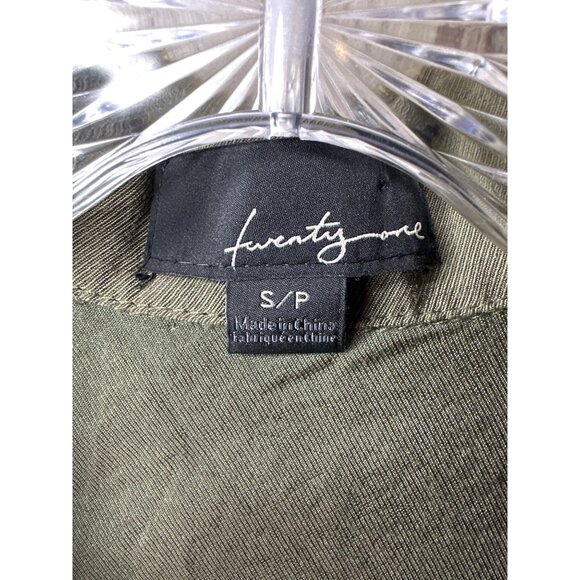 Twenty One Womens Romper Size Small Olive Green Button Down - Picture 4 of 9